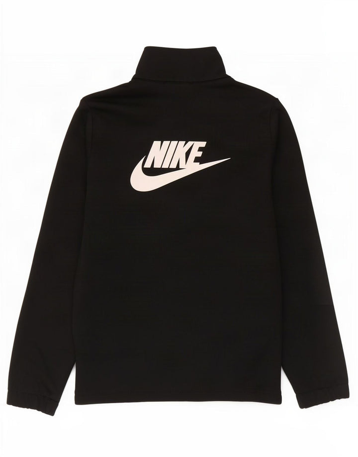 Giacca da ginnastica grafica Nike da ragazzo, 8-9 anni, piccola, in poliestere nero