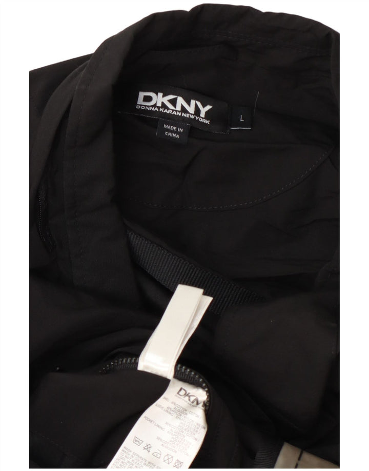 Giacca blazer da uomo a 3 bottoni Dkny UK 40 grande cotone nero