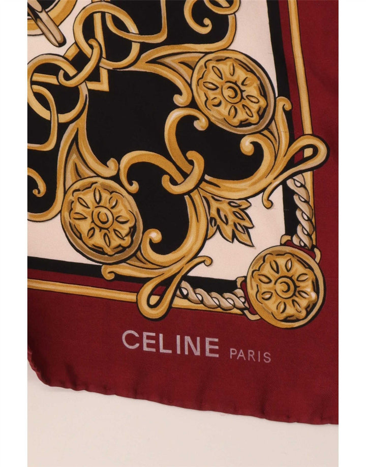 Sciarpa quadrata da donna Celine Taglia unica Stampa animalier bordeaux