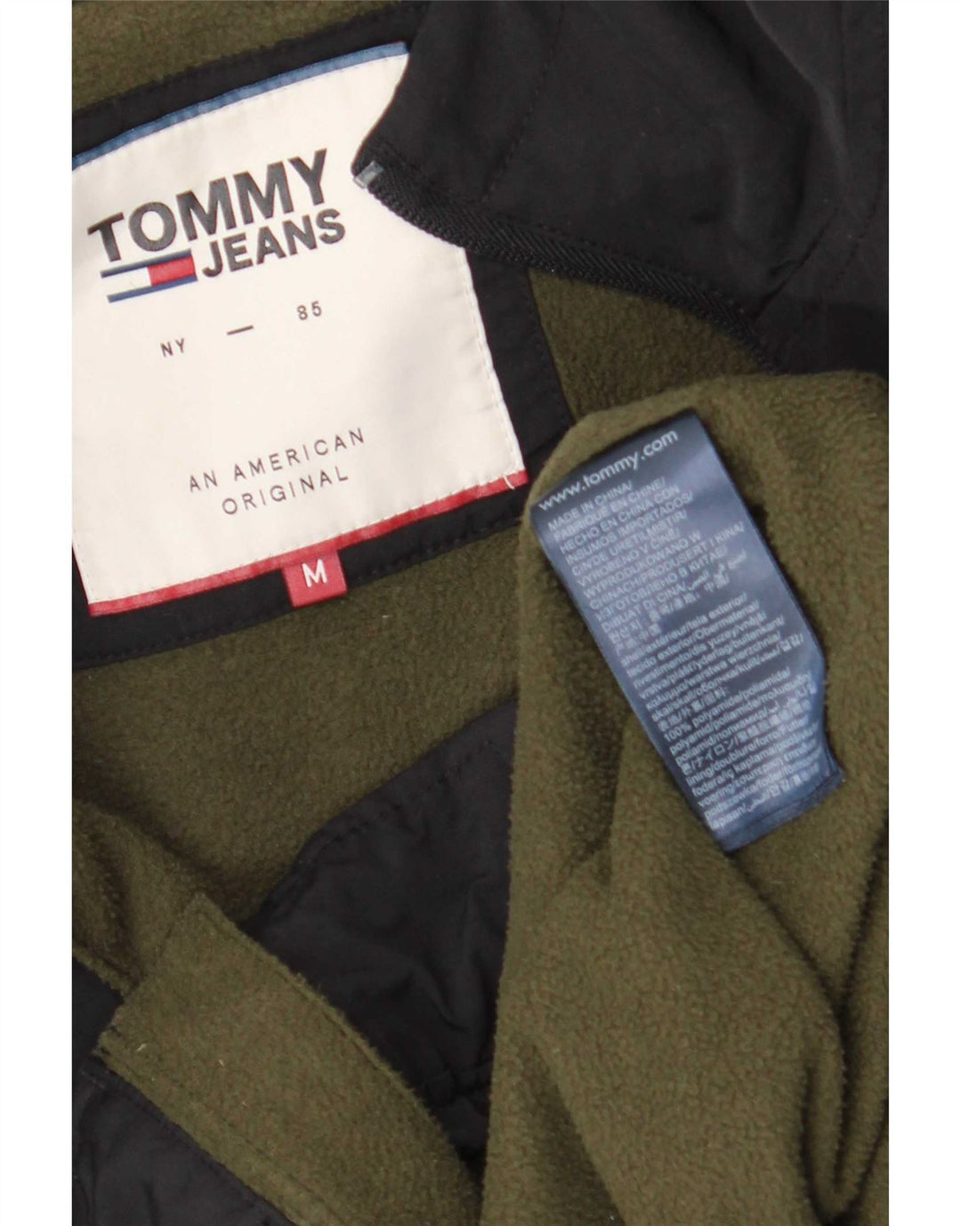 Bomber con cappuccio da uomo Tommy Hilfiger UK 38 medio nero poliammide