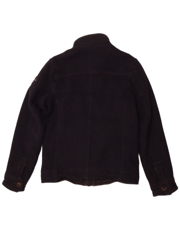 Giacca militare da uomo Abercrombie & Fitch UK 40 Large in lana blu navy