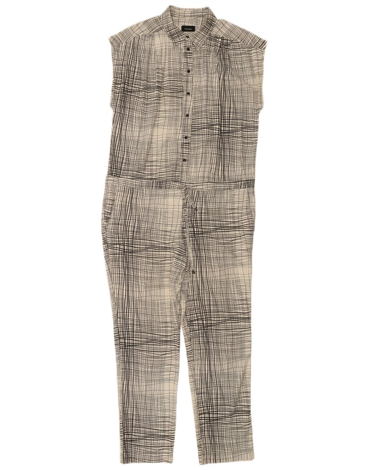 Tuta senza maniche da donna Max & Co. UK 14 Large W40 L29 a quadri bianco sporco