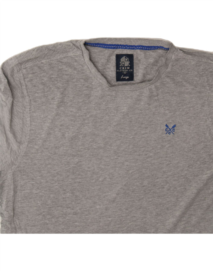 CREW CLOTHING Mens T-Shirt Top Large Grey Cotton Vintage Crew Clothing and Second-Hand Crew Clothing from Messina Hembry 