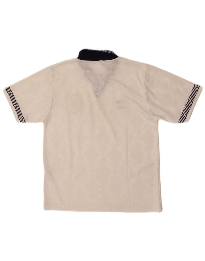 Umbro Maglia da Uomo Inghilterra 1990-1992 Grafica Top Piccola Sportiva Bianca