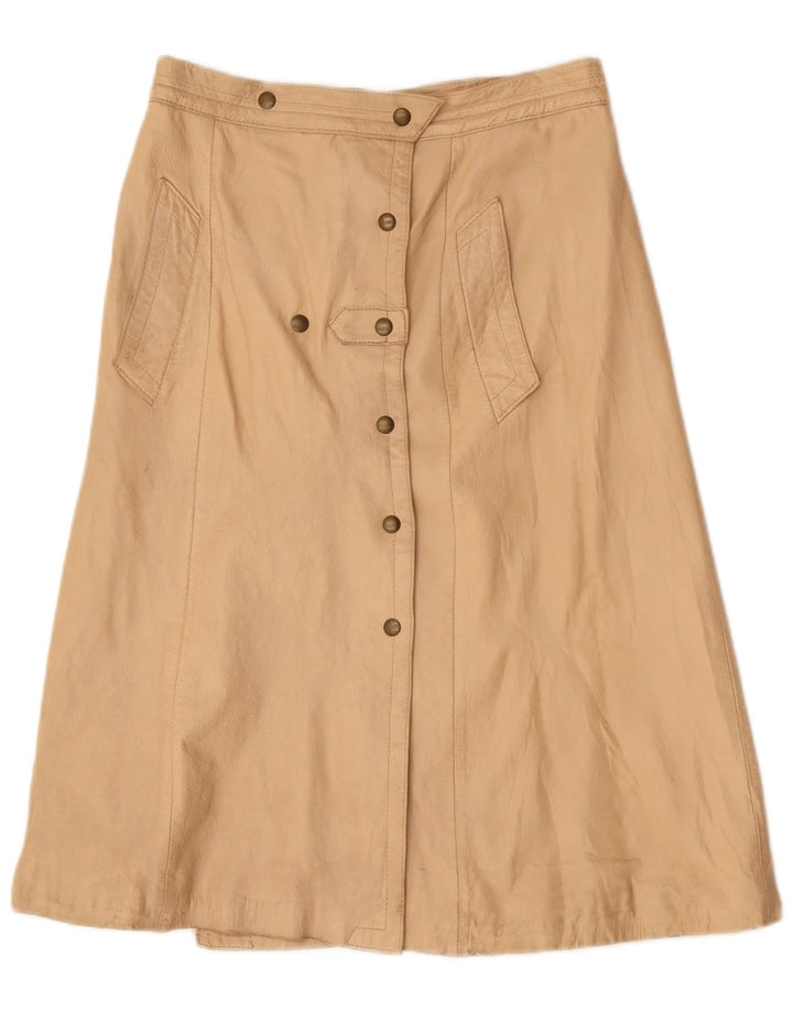 Gonna in pelle da donna VINTAGE W30 Beige medio