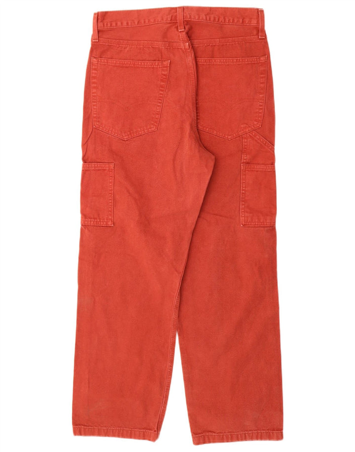 Jeans dritti cargo da uomo Levi's W30 L30 in cotone rosso