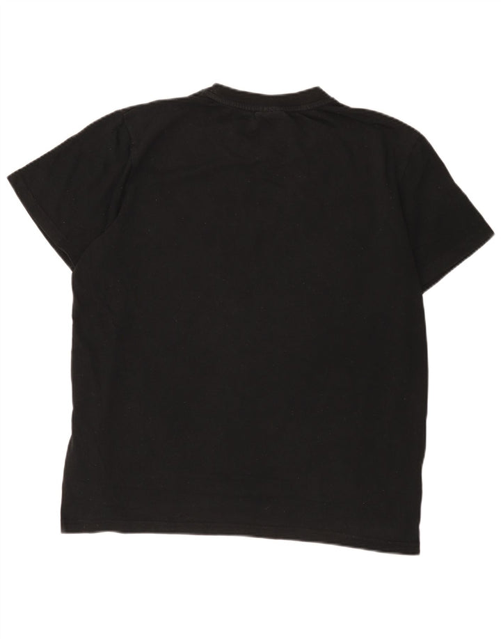 T-shirt grafica da uomo Fila Top grande in cotone nero