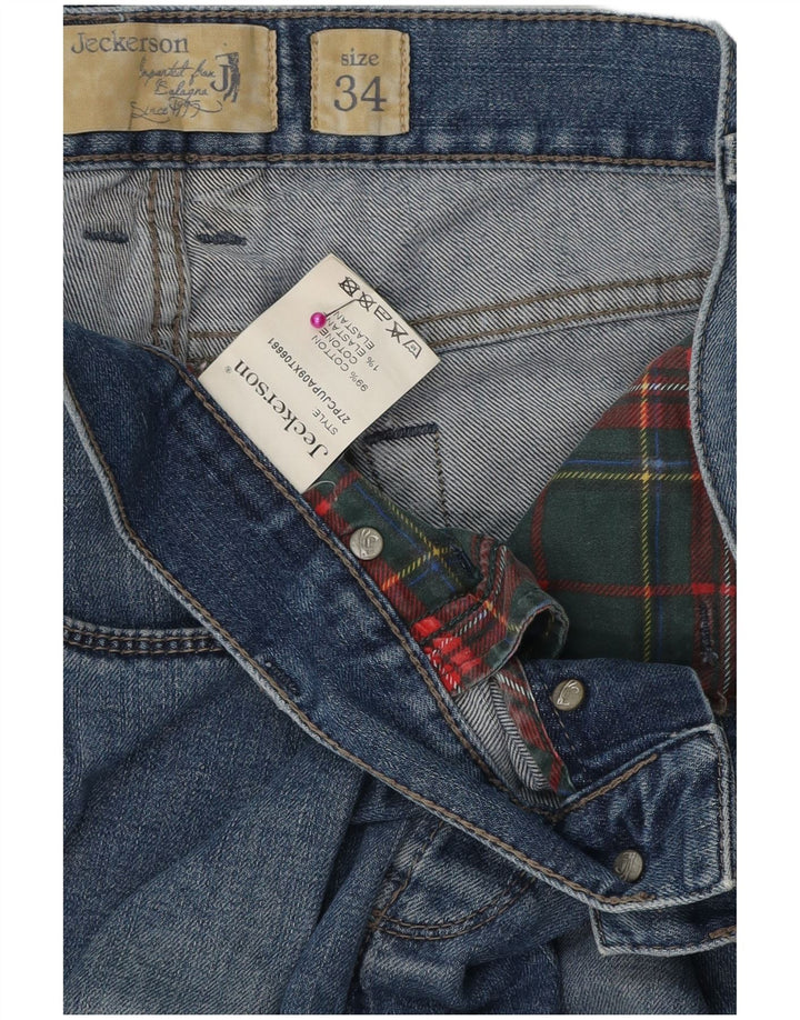 Jeans slim da uomo JECKERSON W34 L30 cotone blu