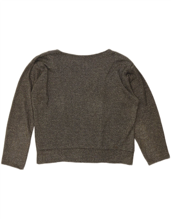 Felpa con grafica oversize da donna VINTAGE UK 10 piccola grigia