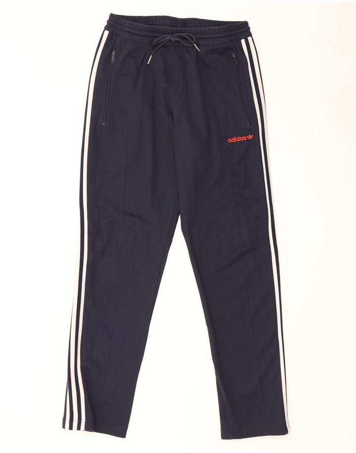 Pantaloni della tuta da donna Adidas UK 14 cotone blu navy medio