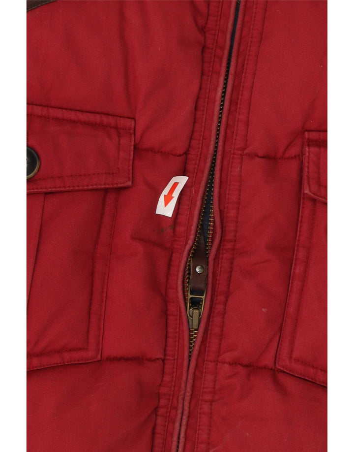 Gilet imbottito da uomo Ted Baker taglia 5 XL in cotone color block rosso
