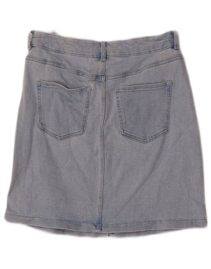 Gonna in denim da donna Marks & Spencer UK 8 piccola W26 cotone blu