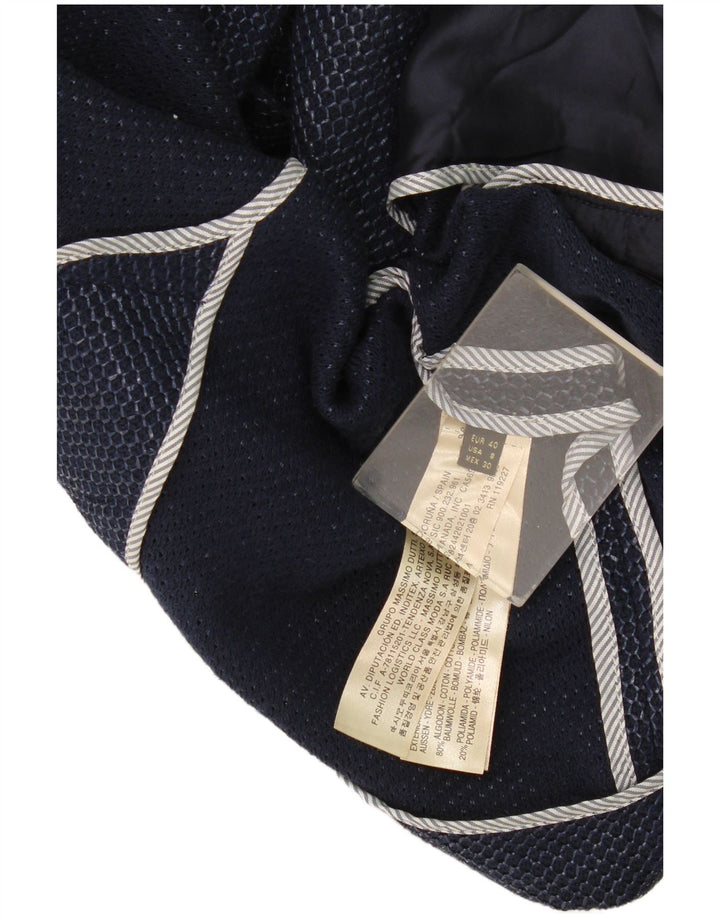 Giacca blazer da donna a 1 bottone Massimo Dutti EU 40 cotone medio blu navy