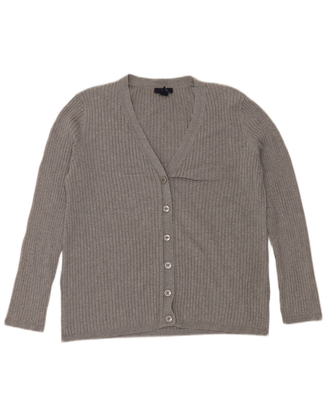 Maglione cardigan da donna Gap UK 14 grande cotone grigio classico