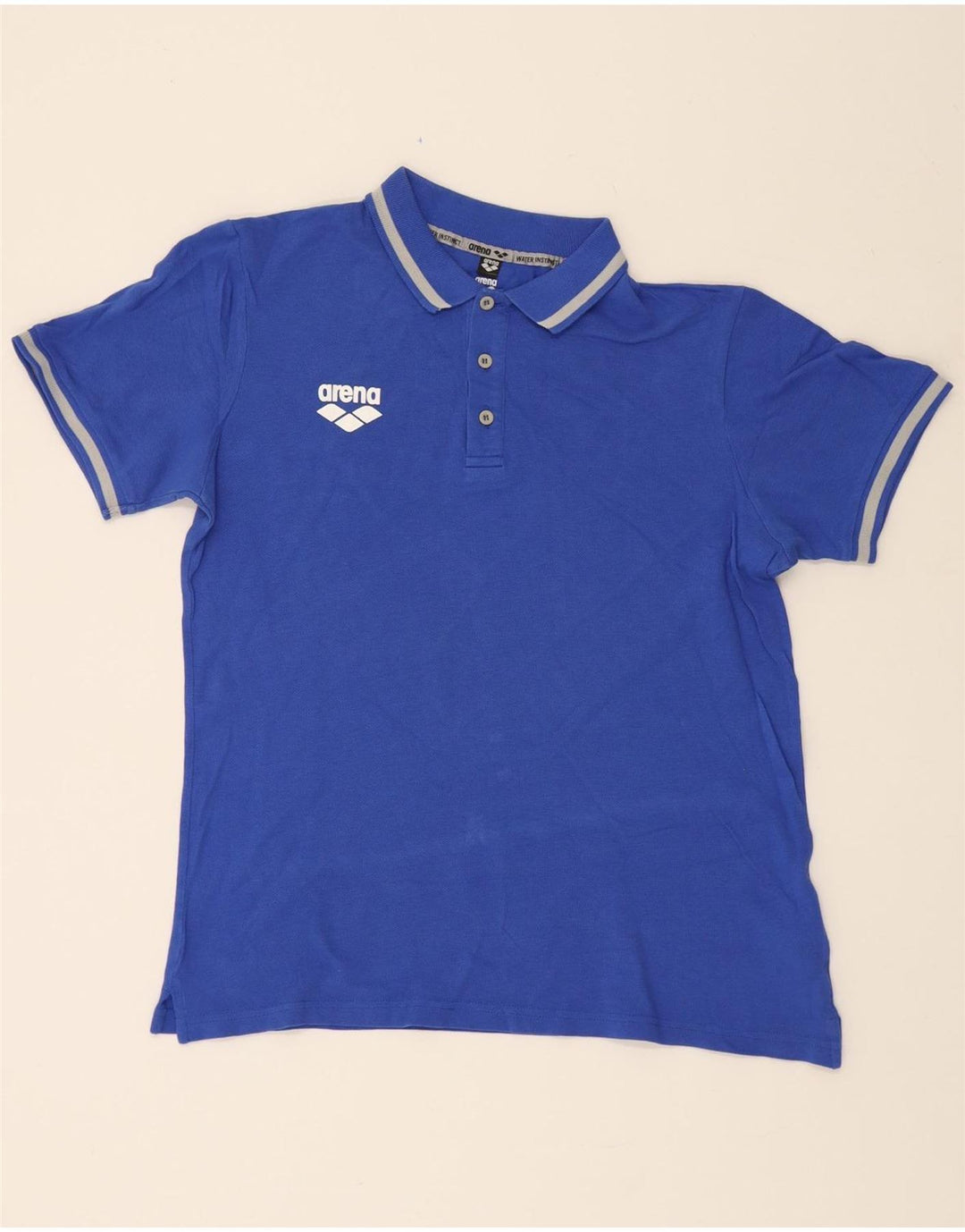 ARENA Mens Polo Shirt Medium Blue Cotton Vintage Arena and Second-Hand Arena from Messina Hembry 
