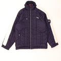 PUMA Mens Padded Jacket UK 38 Medium Navy Blue Colourblock Nylon