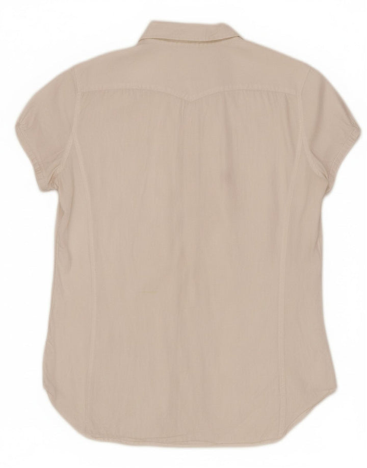 LEVI'S Womens Short Sleeve Shirt UK 10 Small White