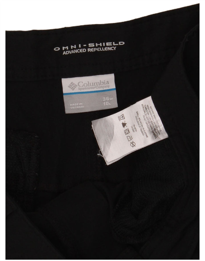 Pantaloncini cargo Columbia Omni-Shield da uomo W36 Large in nylon nero