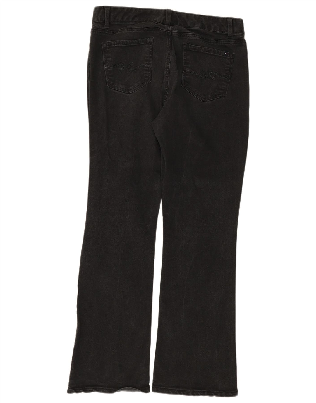 TOMMY HILFIGER Womens Bootcut Jeans US 10 Large W30 L29 Black Cotton