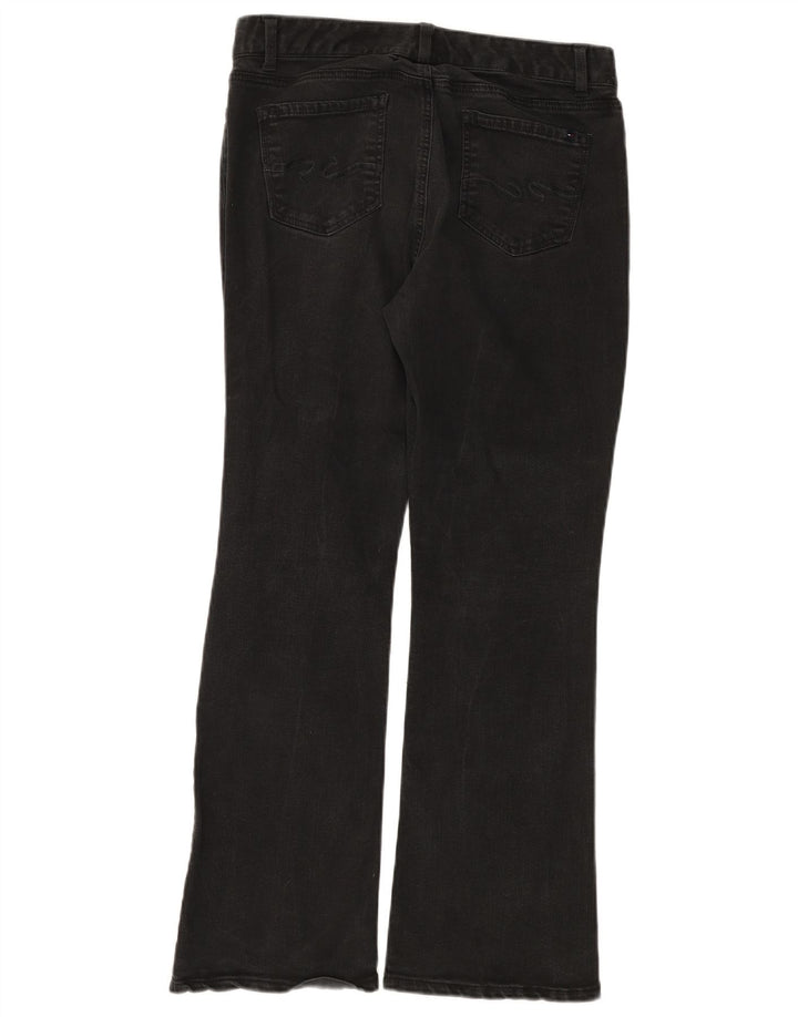 TOMMY HILFIGER Womens Bootcut Jeans US 10 Large W30 L29 Black Cotton