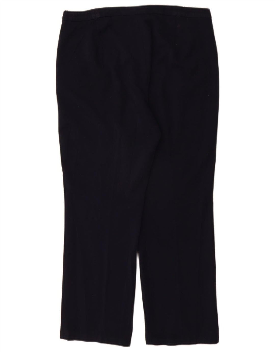 Pantaloni casual dritti da donna Marks & Spencer W32 L28 poliestere blu navy