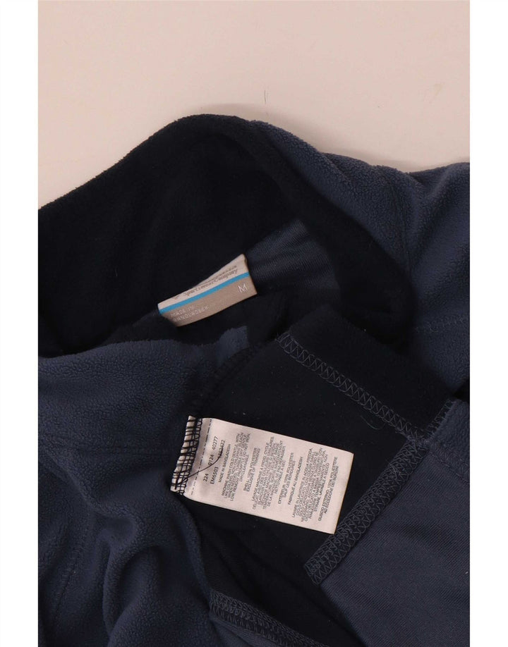 Maglione in pile da uomo Columbia con zip e collo color block blu medio