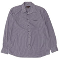 PIERRE CARDIN Camicia da uomo vestibilità regolare 2XL Poliestere a quadretti blu