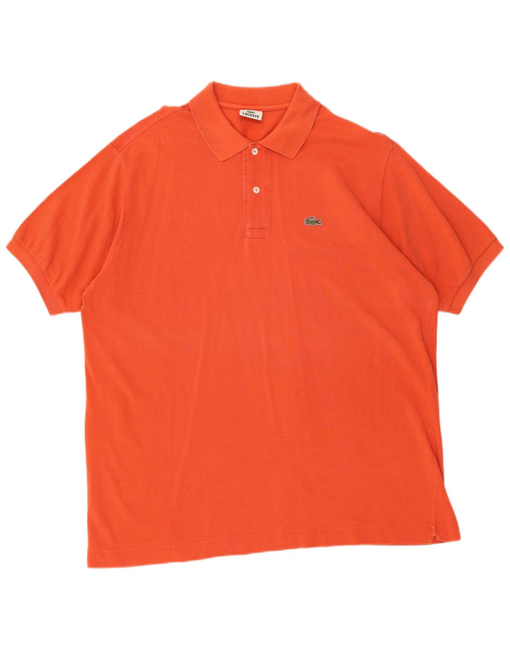 Polo da uomo Lacoste taglia 6 XL in cotone arancione