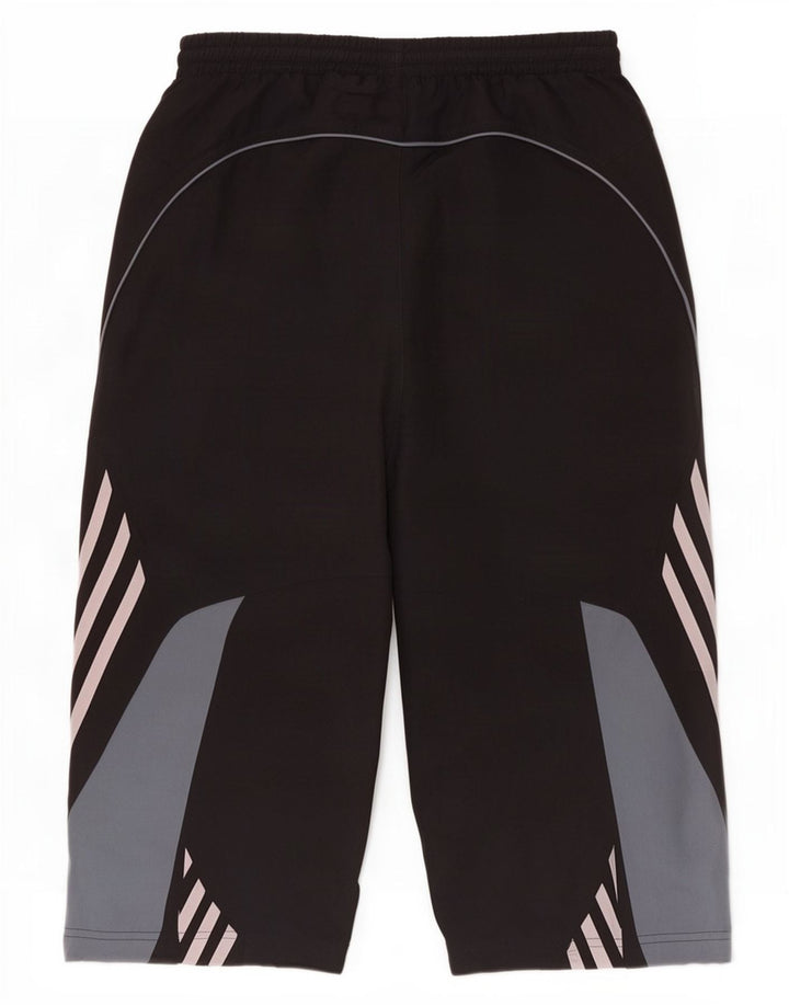 Pantaloncini sportivi Adidas da uomo Bermuda piccoli in poliestere color block nero