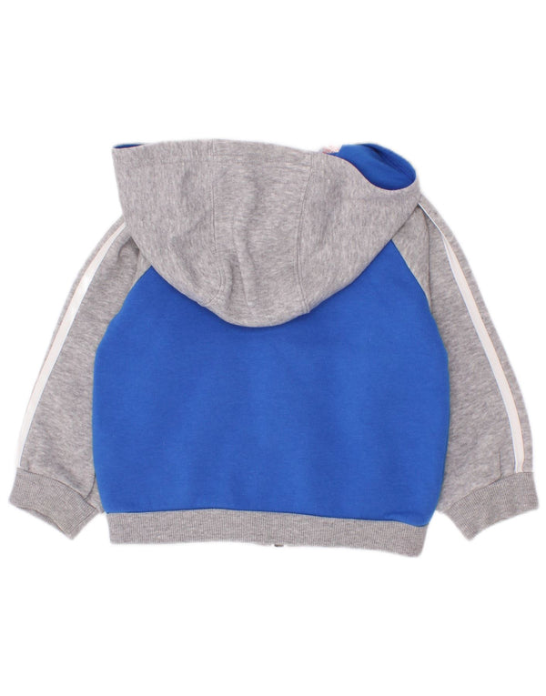 Maglione con cappuccio e zip Adidas da bambino, 6-9 mesi, in cotone color block blu