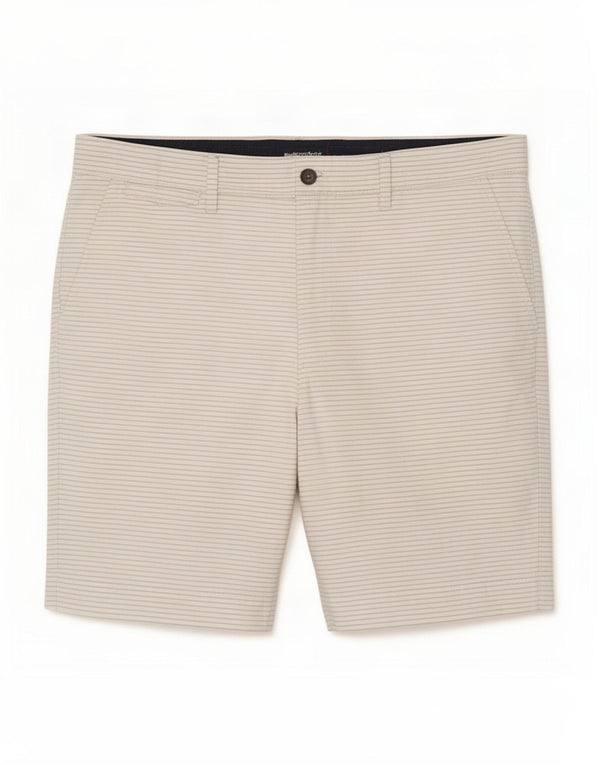 Marks & Spencer Mens Chino Shorts W36 Large White Pinstripe Cotton