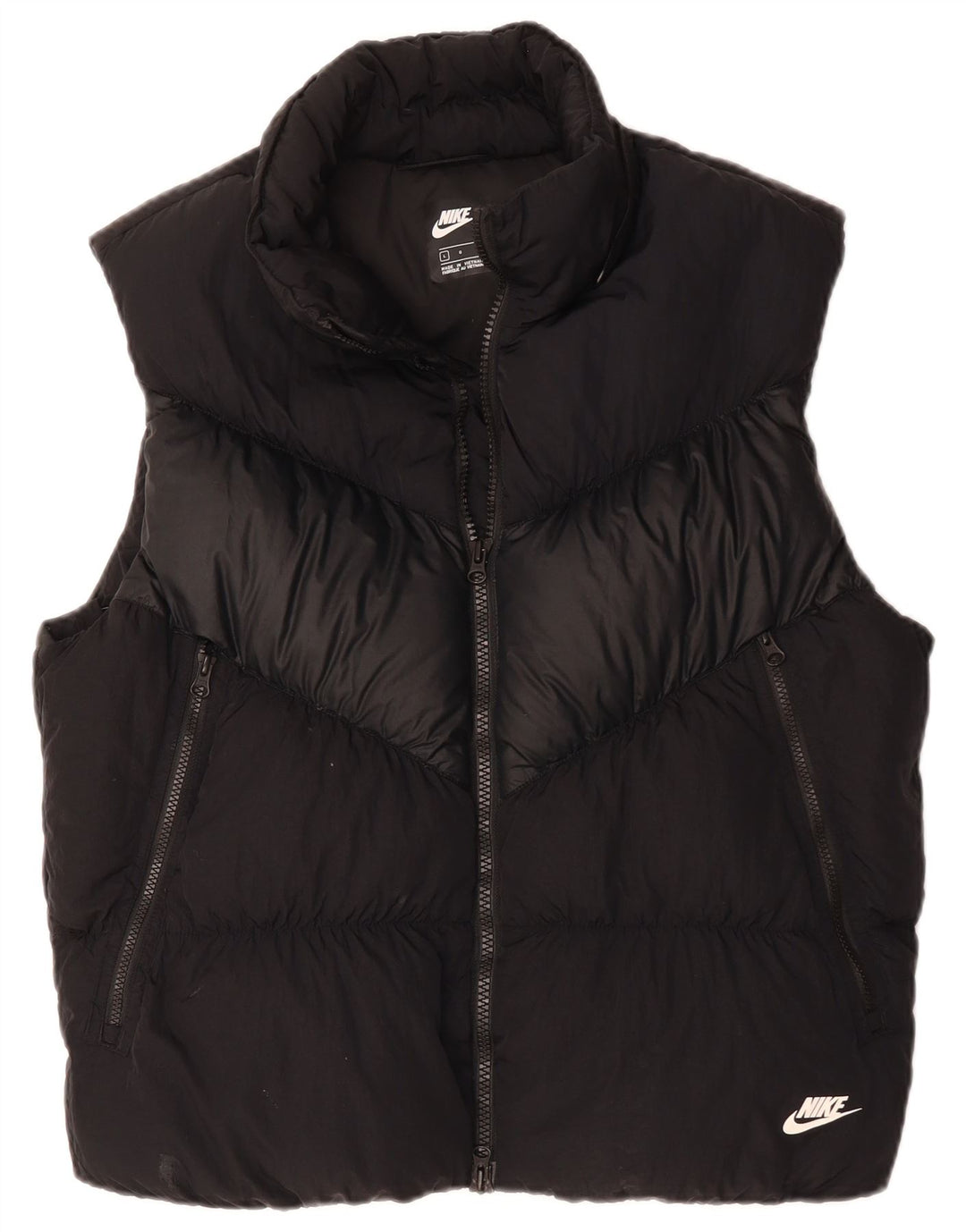 Gilet imbottito da uomo NIKE UK 40 Large nero in poliestere