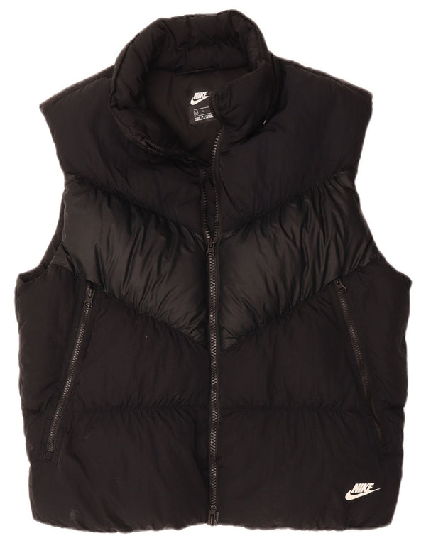 Gilet imbottito da uomo NIKE UK 40 Large nero in poliestere