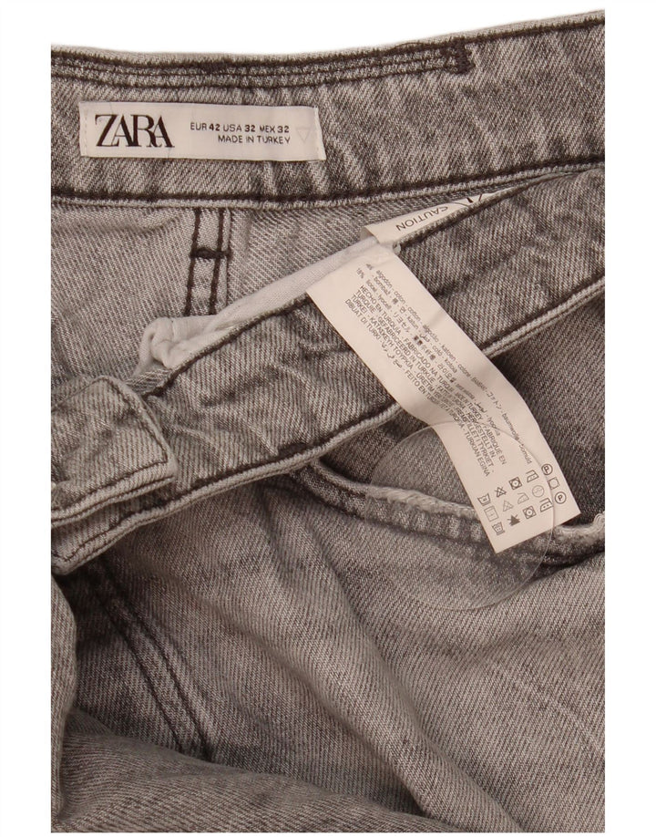 Jeans slim invecchiati da uomo Zara EU 42 Large W32 L31 Cotone grigio