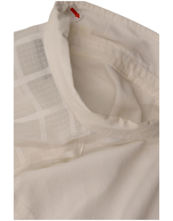 DESIGUAL Donna Camicia Lunga Camicetta UK 16 Large Bianca