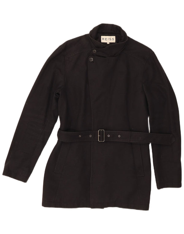 Cappotto da donna Reiss UK 16 grande cotone nero