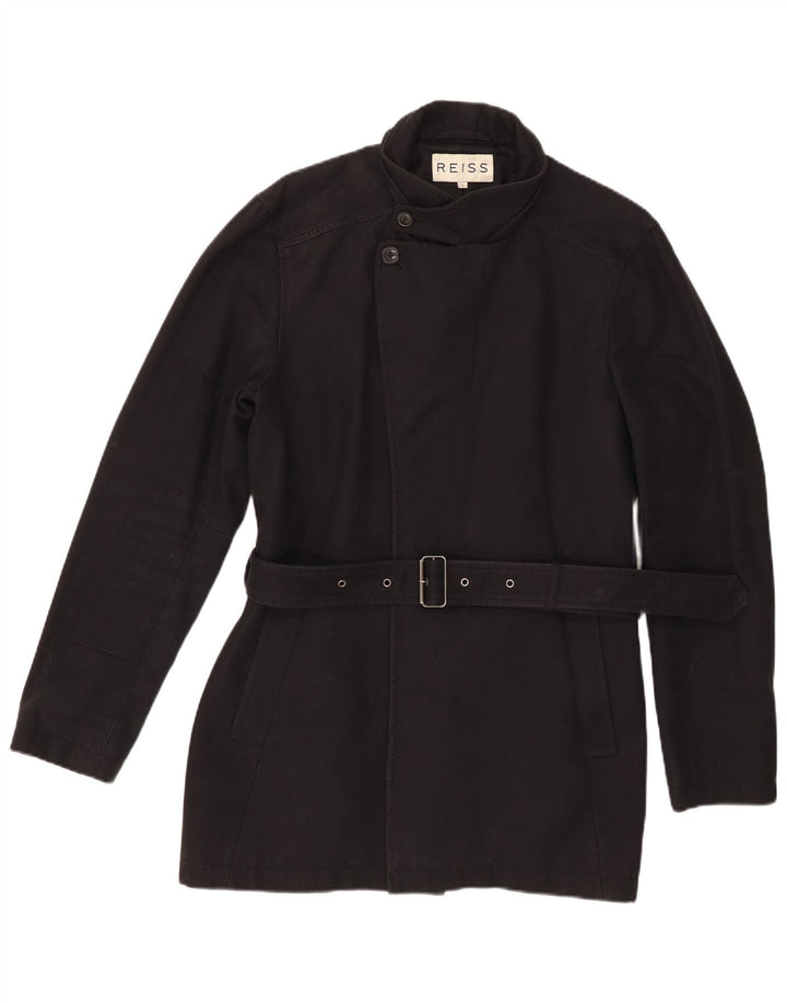 Cappotto da donna Reiss UK 16 grande cotone nero