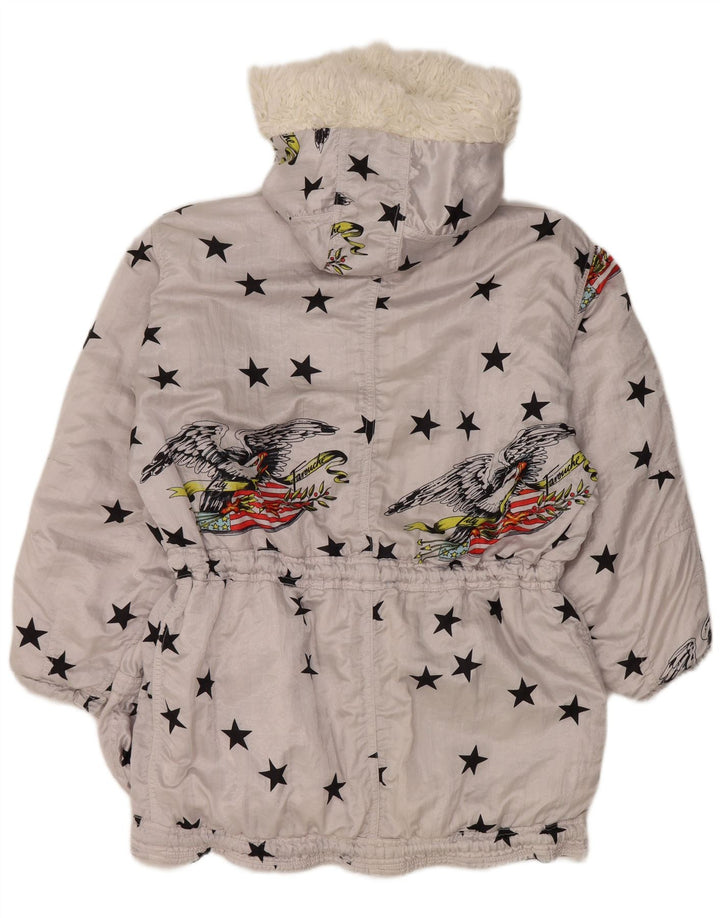 Giacca da sci oversize con cappuccio da donna Lily Farouche US 2 XS Grigio geometrico