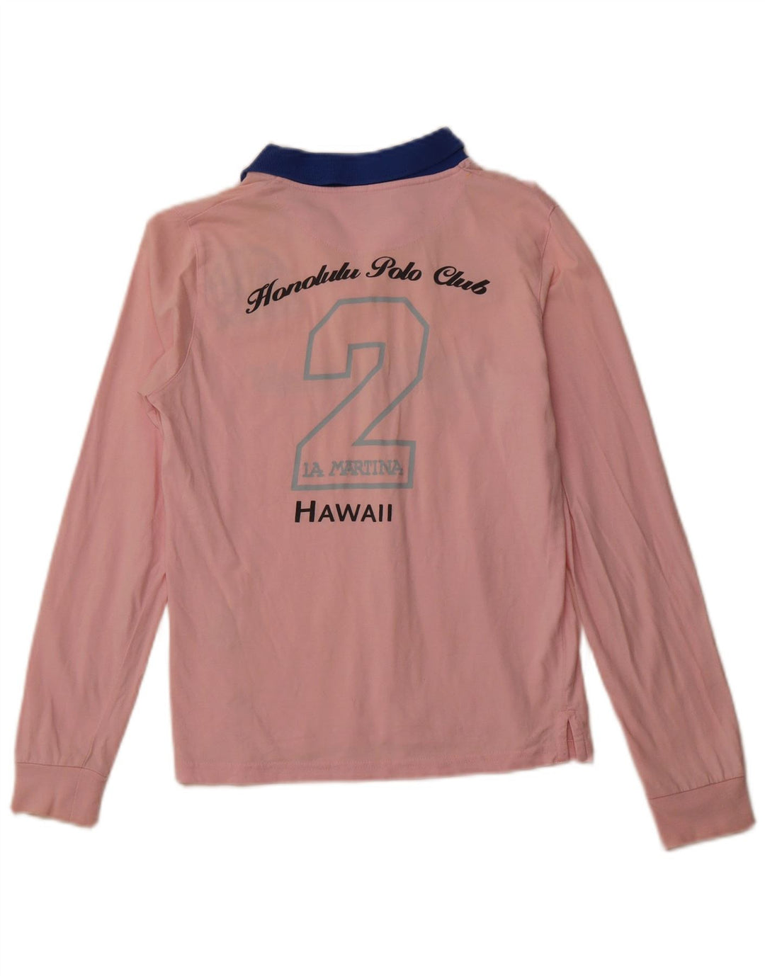 LA MARTINA Polo da donna a maniche lunghe con grafica Hawaii UK 12 Rosa medio