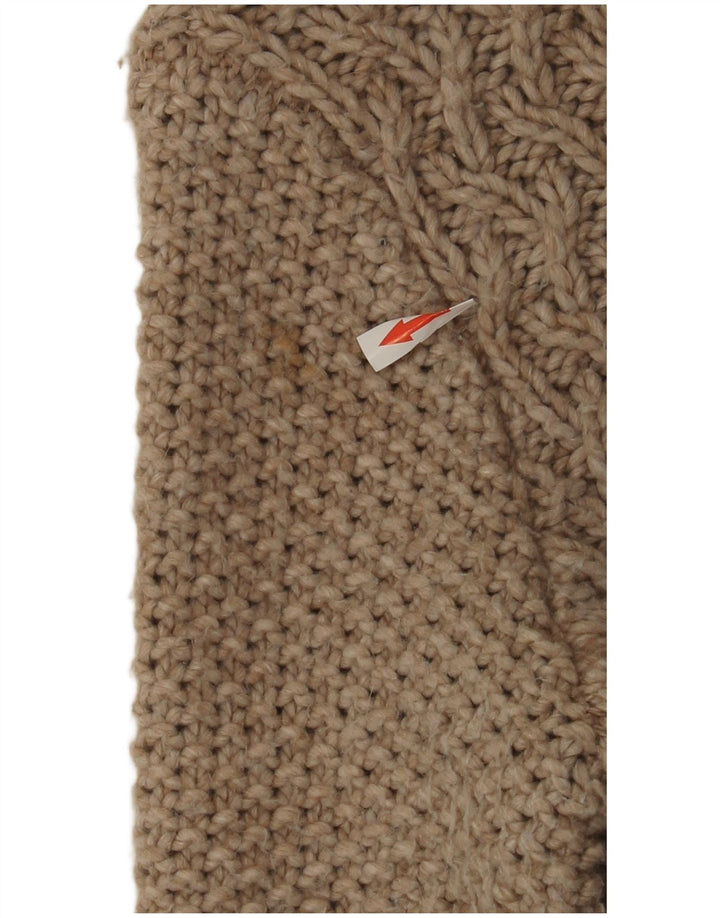 Maglione cardigan da donna Marks & Spencer UK 14 Acrilico marrone medio