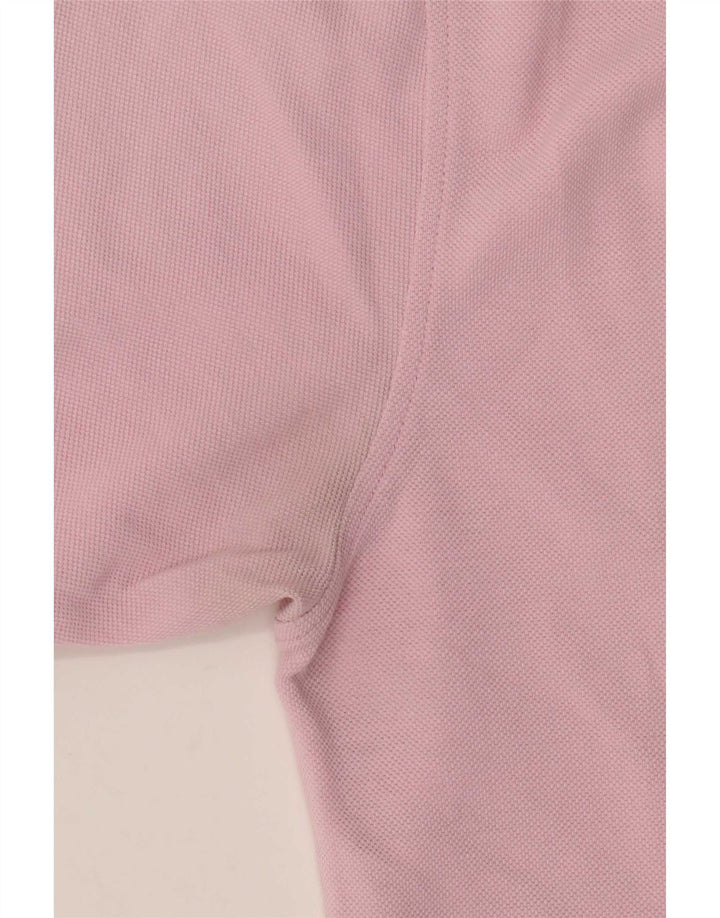 Polo Reebok da uomo in cotone rosa medio