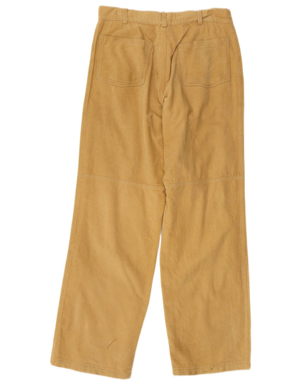 ALVIERO MARTINI Pantaloni da uomo dritti in velluto a coste con grafica W30 L31 Beige