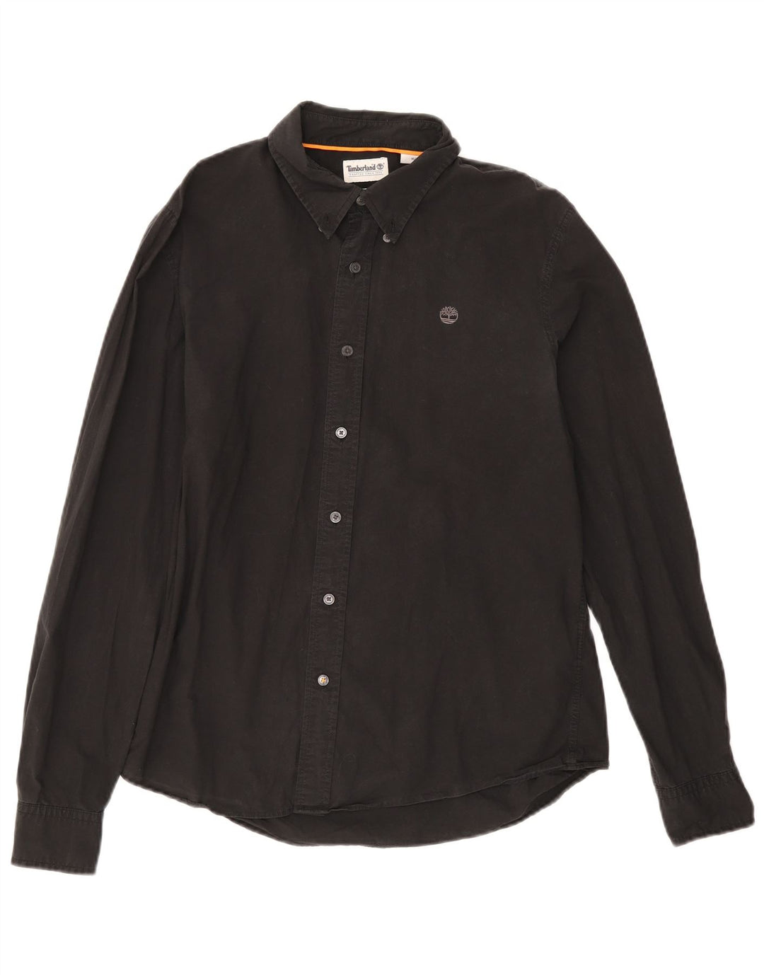 Camicia Timberland da uomo slim fit in cotone nero medio