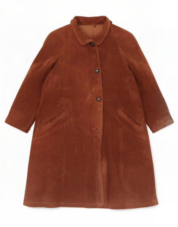 Soprabito Donna Scamosciato Facimp IT 44 Pelle Marrone Medio