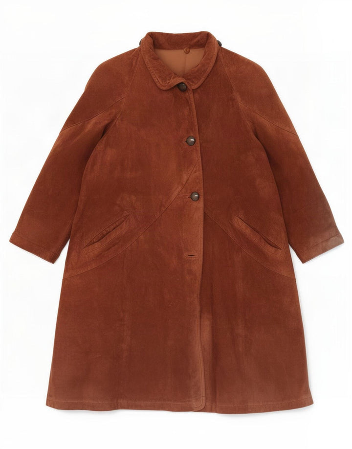 Soprabito Donna Scamosciato Facimp IT 44 Pelle Marrone Medio