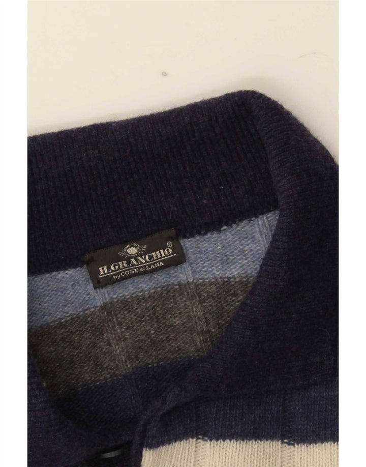 Maglione da uomo con collo alto Il Granchio 2XL a righe multicolore