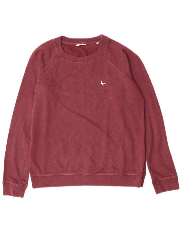 Felpa da donna Jack Wills UK 10 piccolo cotone bordeaux