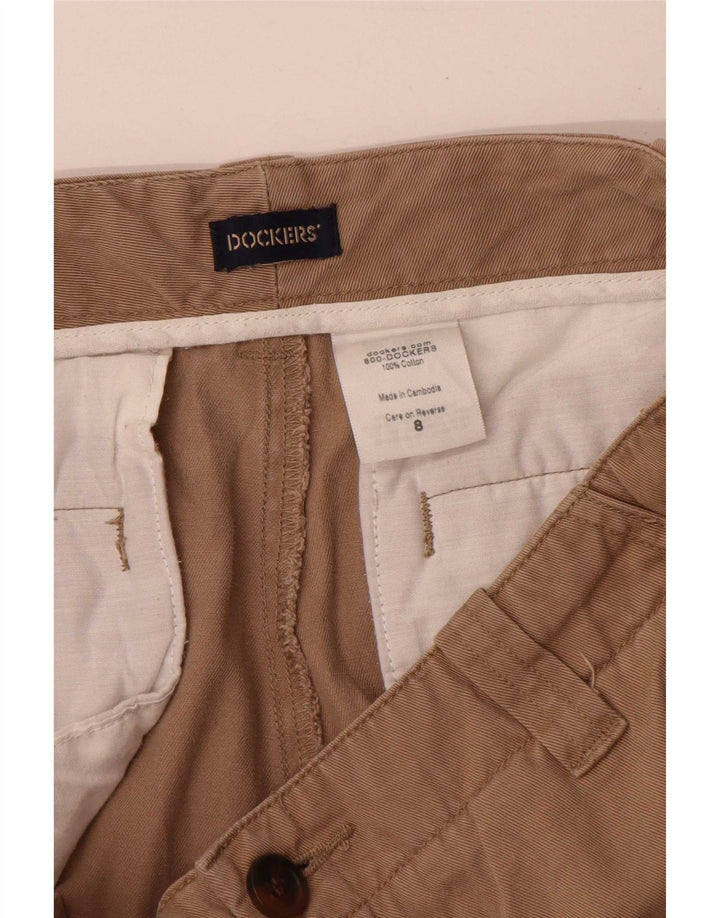 Pantaloni cargo dritti da donna Dockers US 8 Medium W27 L30 Cotone Beige