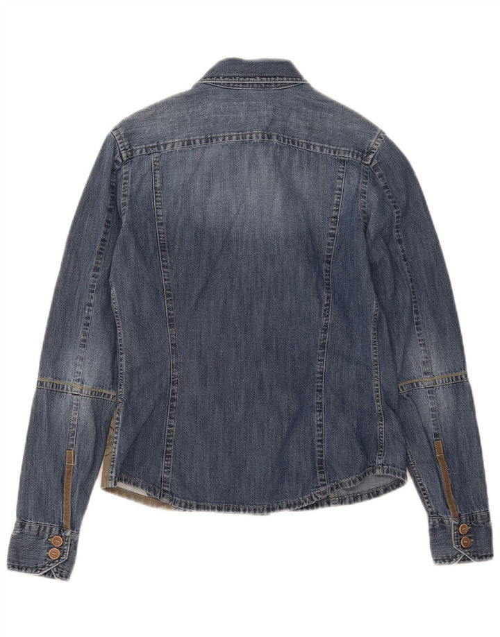 Camicia di jeans da donna Murphy & Nye UK 10 Small Blue Colourblock