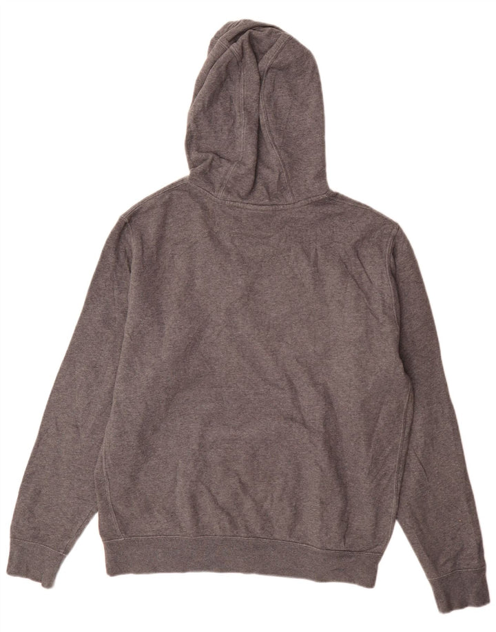Felpa con cappuccio grafica Nike da uomo in cotone grigio medio
